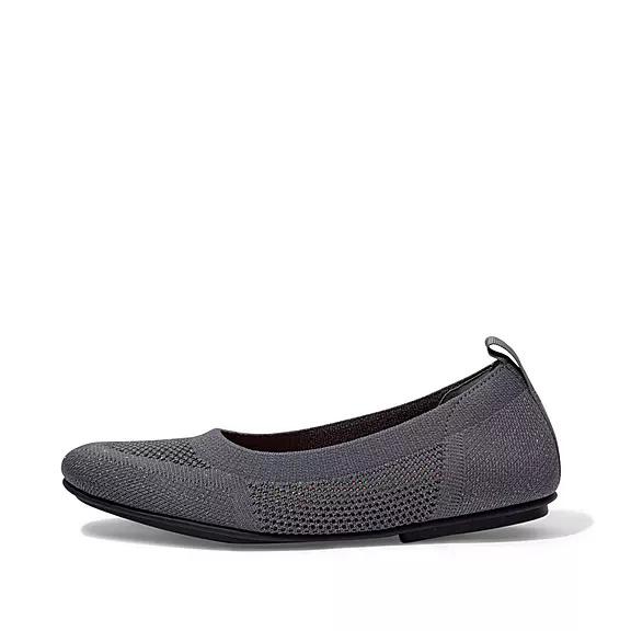 Ballerines Femme Fitflop Allegro Airyknit Grise / Metal (NYE946312)
